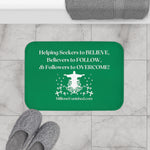 Bath Mat Great Commission White Green