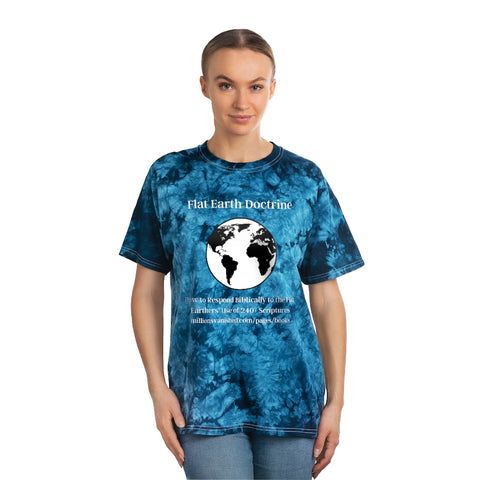 T-Shirt Adult Unisex Tie-Dye Crystal Flat Earth Scriptures 240+