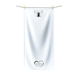 Towel Bath Heart Black White