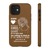 Phone Cases Sinner White Brown