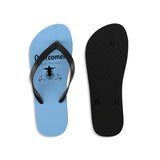 Shoes Unisex Flip-Flops - Overcomer Light Blue