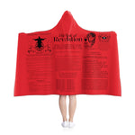 Blanket Hooded Revelation Salvation Black Red