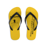 Shoes Unisex Flip-Flops - Overcomer Yellow