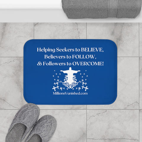 Bath Mat Great Commission White Navy