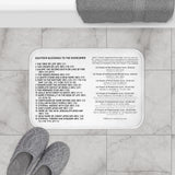 Bath Mat Feasts Overcomer Black White