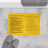 Bath Mat Feasts Overcomer Black Yellow