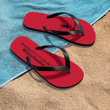 Shoes Unisex Flip-Flops - Overcomer Red