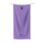 Towel Bath Heart Black Lavender