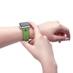 Watch Band Logo Site Black Light Green