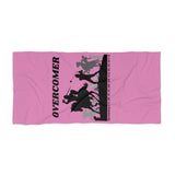 Towel Beach - Overcomer Black Pink