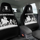 Car Seat Covers Overcomer White Black