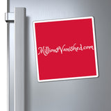 Magnets - Logo White Red 2 Site
