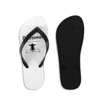Shoes Unisex Flip-Flops - Overcomer White