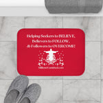 Bath Mat Great Commission White Red