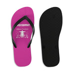 Shoes Unisex Flip-Flops - Overcomer Hot Pink