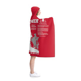 Blanket Hooded Overcomer White Red