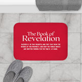 Bath Mat Revelation 1:3 White Red