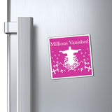 Magnets - Logo White Hot Pink 1