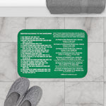 Bath Mat Feasts Overcomer White Green