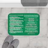 Bath Mat Feasts Overcomer White Green