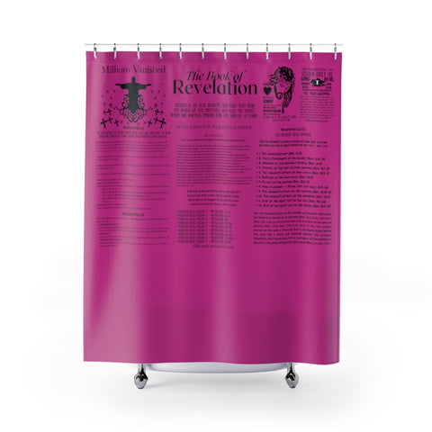 Shower Curtain - Revelation Salvation Black Hot Pink