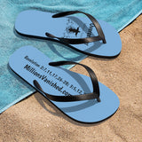 Shoes Unisex Flip-Flops - Overcomer Light Blue