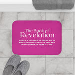 Bath Mat Revelation 1:3 White Hot Pink