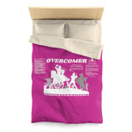 Blanket Comforter - Overcomer White Hot Pink