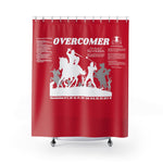 Shower Curtain - Overcomer White Red