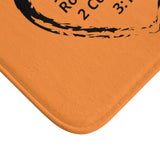 Bath Mat Heart Black Tangerine