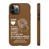 Phone Cases Sinner White Brown