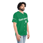 Shirt Men's Baseball Jersey Overcomer Green