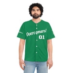 Shirt Men's Baseball Jersey Overcomer Green