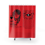 Shower Curtain - Saint Sinner Black Red