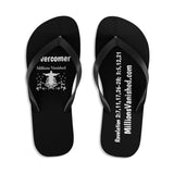 Shoes Unisex Flip-Flops - Overcomer Black