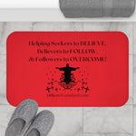 Bath Mat Great Commission Black Red