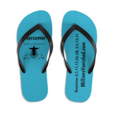 Shoes Unisex Flip-Flops - Overcomer Teal
