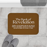 Bath Mat Revelation 1:3 White Brown