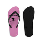 Shoes Unisex Flip-Flops - Overcomer Pink