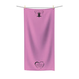 Towel Bath Heart Black Pink