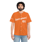 Shirt Men's Baseball Jersey Overcomer Orange