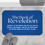 Bath Mat Revelation 1:3 White Navy