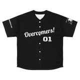 Shirt Men's Baseball Jersey Overcomer Black
