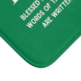Bath Mat Revelation 1:3 White Green