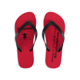 Shoes Unisex Flip-Flops - Overcomer Red