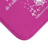 Bath Mat Great Commission White Hot Pink