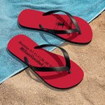 Shoes Unisex Flip-Flops - Overcomer Red