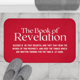 Bath Mat Revelation 1:3 White Red