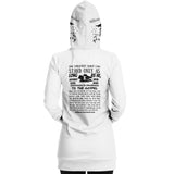 Sweatshirt Hoodie Women's Longline Saint Sinner Black White