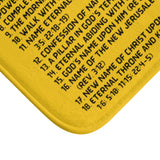 Bath Mat Feasts Overcomer Black Yellow